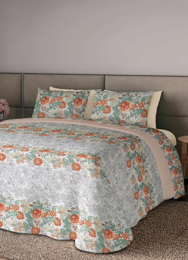 Teka - Edredom 120 Fios Floral Queen 1 Peça