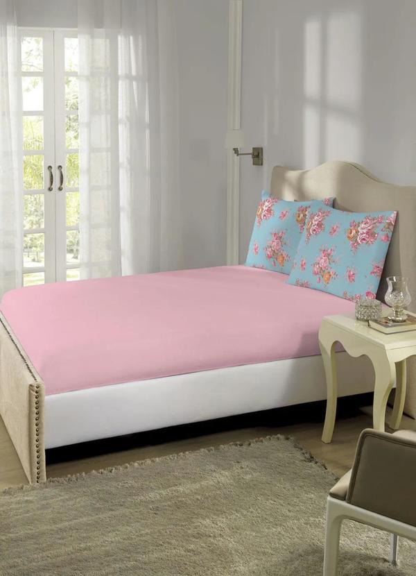 Lepper - Jogo de Cama Floral Rosa Queen 3 Peças 2