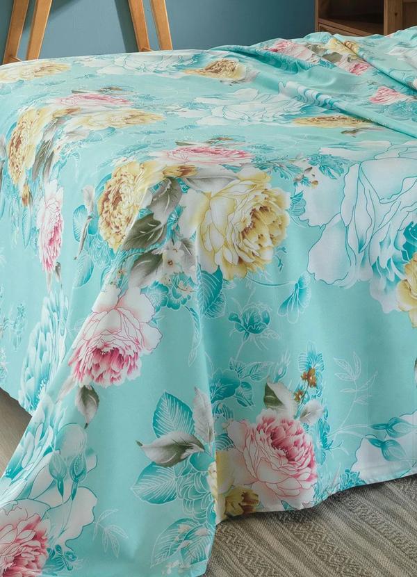 Mundo Lar - Jogo de Cama Verde Casal 4 Peças 4