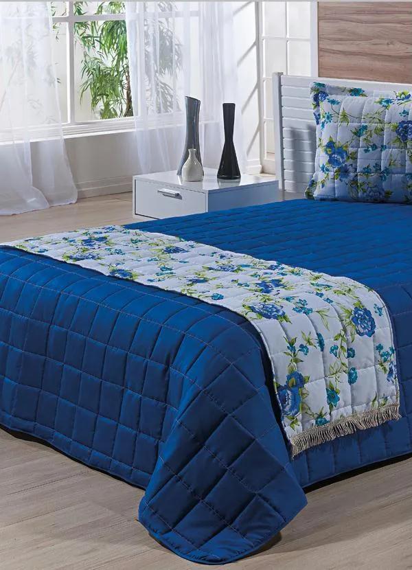 Lar e Lazer - Jogo de Cobre Leito Azul Casal 4 Peças 2