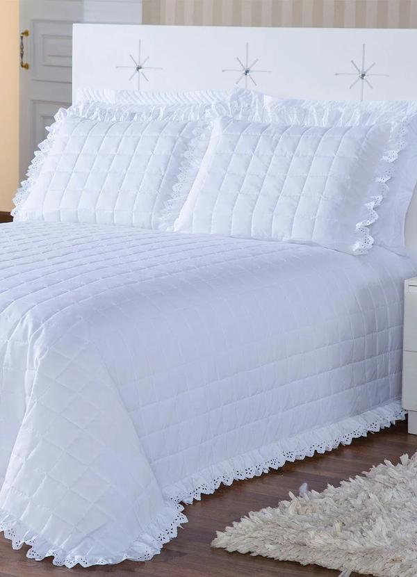 Lar e Lazer - Jogo de Cobre Leito Branco Queen 3 Peças 1