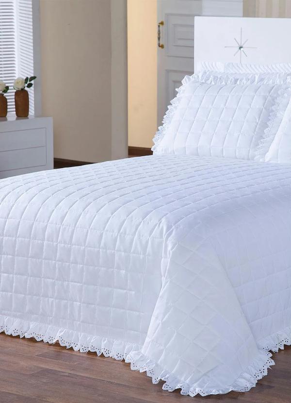 Lar e Lazer - Jogo de Cobre Leito Branco Queen 3 Peças 2