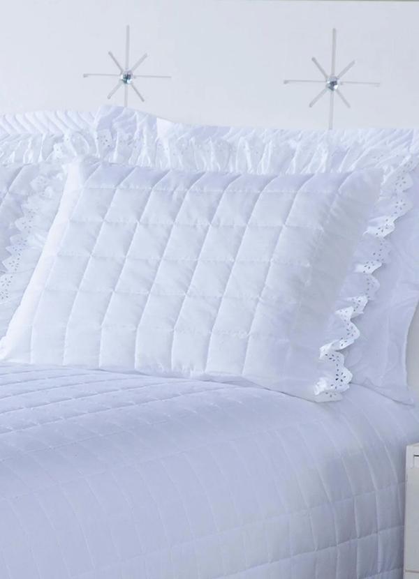 Lar e Lazer - Jogo de Cobre Leito Branco Queen 3 Peças 3