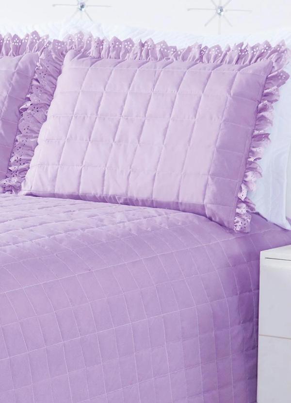 Lar e Lazer - Jogo de Cobre Leito Lilás Queen 3 Peças 3