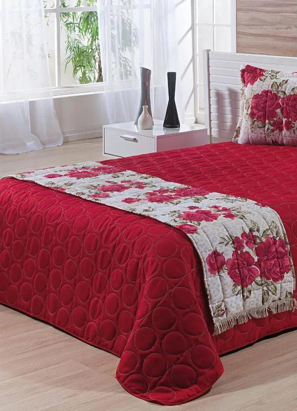 Lar e Lazer - Jogo de Cobre Leito Vermelho Casal 4 Peças 2