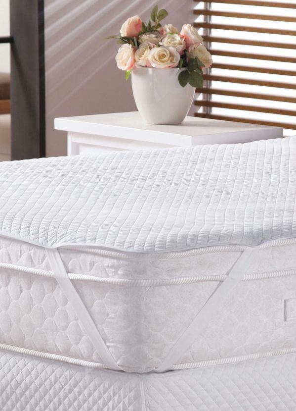 Lar e Lazer - Protetor de Colchão Impermeável Branco Casal 2