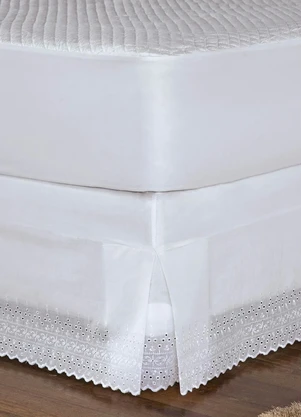 Lar e Lazer - Saia Box Branca Casal 1 Peça - LAR E LAZER