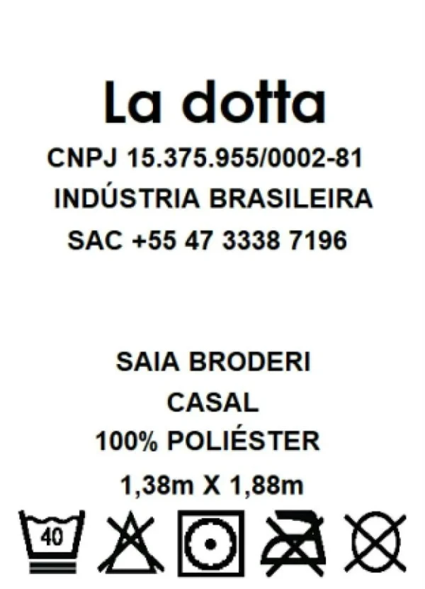 Lar e Lazer - Saia Box Branca Casal 1 Peça 2