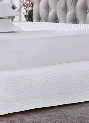 Lar e Lazer - Saia Box Matelada Branca Queen 1 Peça - LAR E LAZER