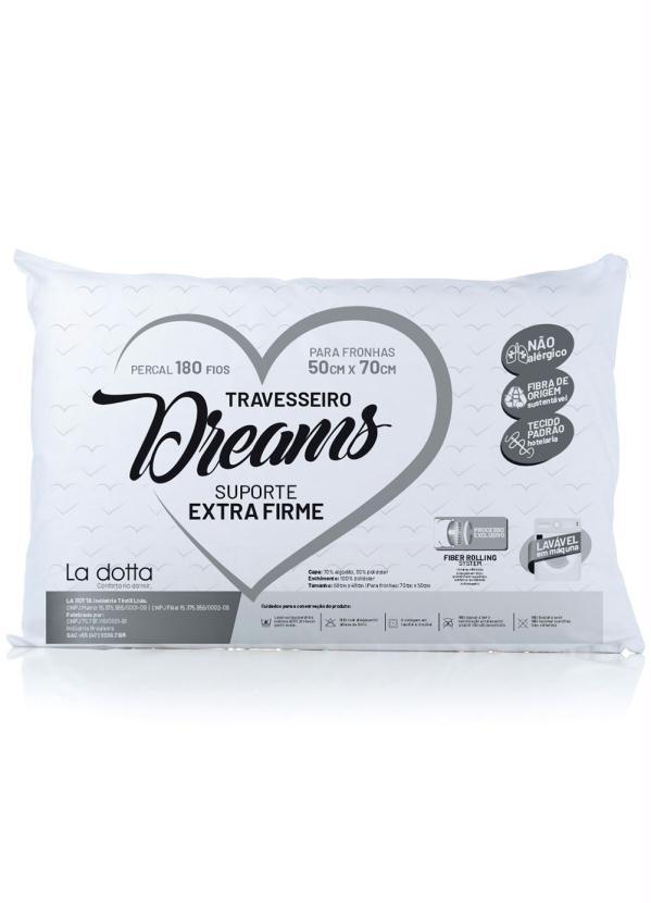 Lar e Lazer - Travesseiro Extra Firme 180 Fios Branco 1 Peça