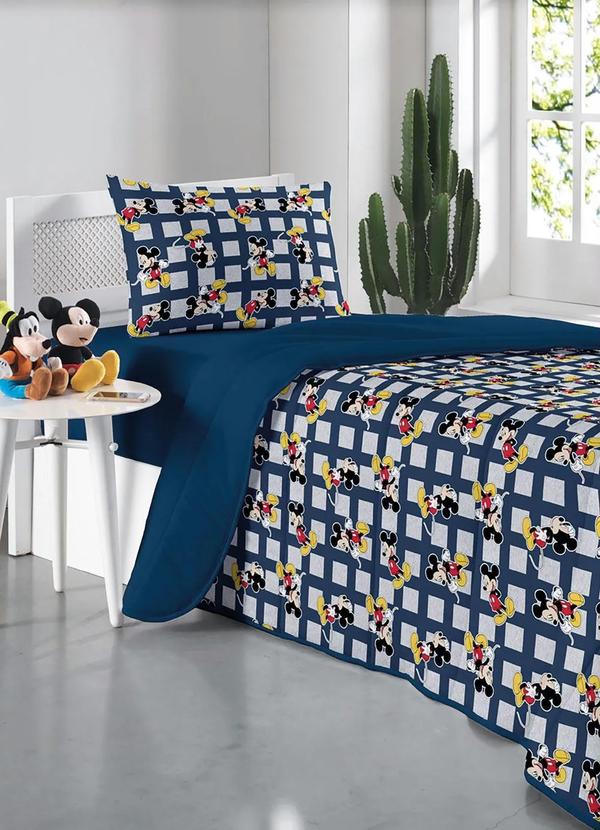 Portallar - Jogo de Cama Malha Mickey Solteiro 2 Peças 2