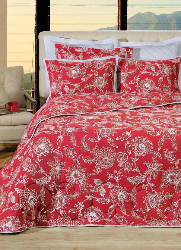 Lar e Lazer - Jogo de Cobre Leito Floral Queen 3 Peças 1