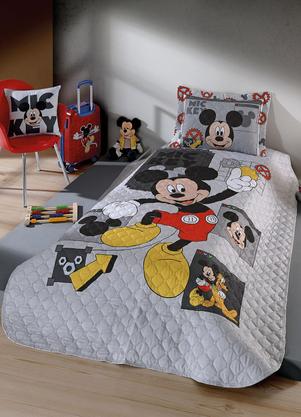 Jogo Cobre Leito Mickey Virtual (Colorido) 2 Pe�as