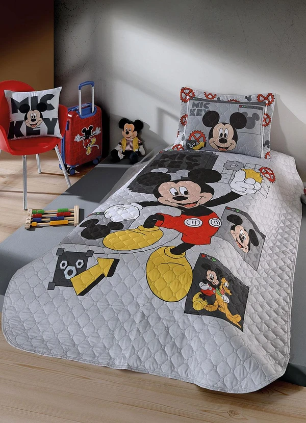 Hedrons - Jogo Cobre Leito Mickey Virtual Colorido 2 Peças