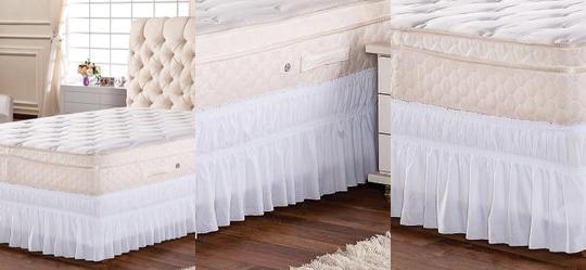 Saia Box Casal Franzida Branca 1 Pe�a