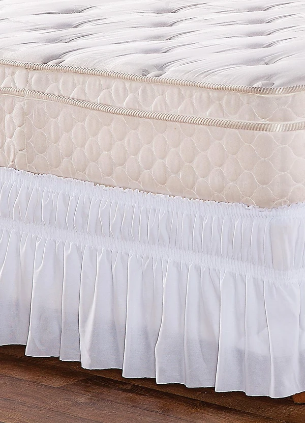 Lar e Lazer - Saia Box Queen Franzida Branca 1 Peça 3