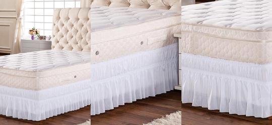 Saia Box Solteiro Franzida Branca 1 Pe�a