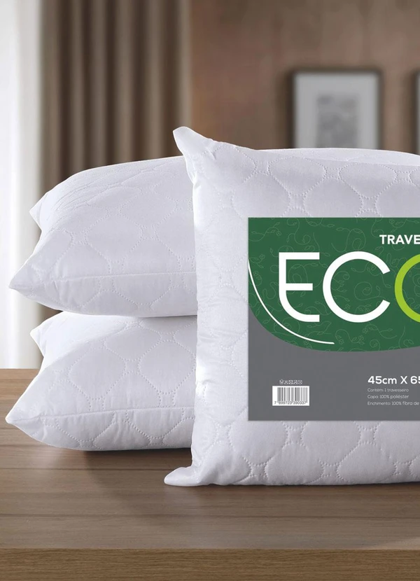 Hedrons - Travesseiro Eco Impermeável 45x65 cm Branco 2