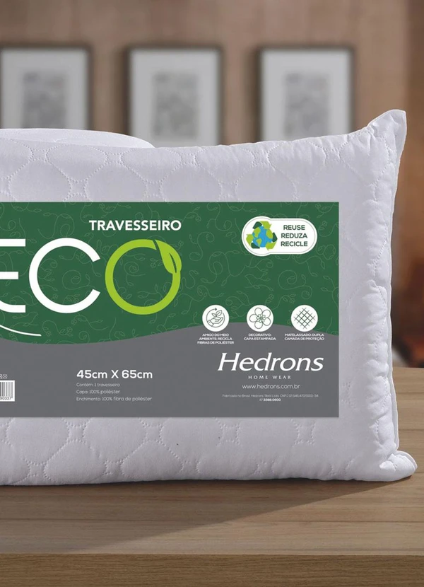 Hedrons - Travesseiro Eco Impermeável 45x65 cm Branco 3