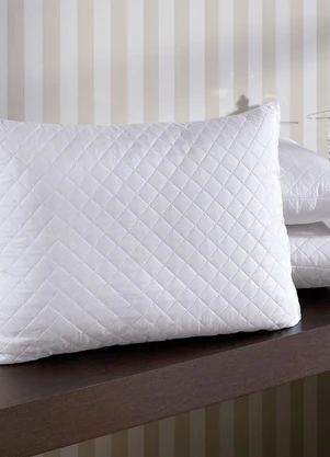 Hedrons - Travesseiro Matelassado Branco Suporte Médio - HEDRONS