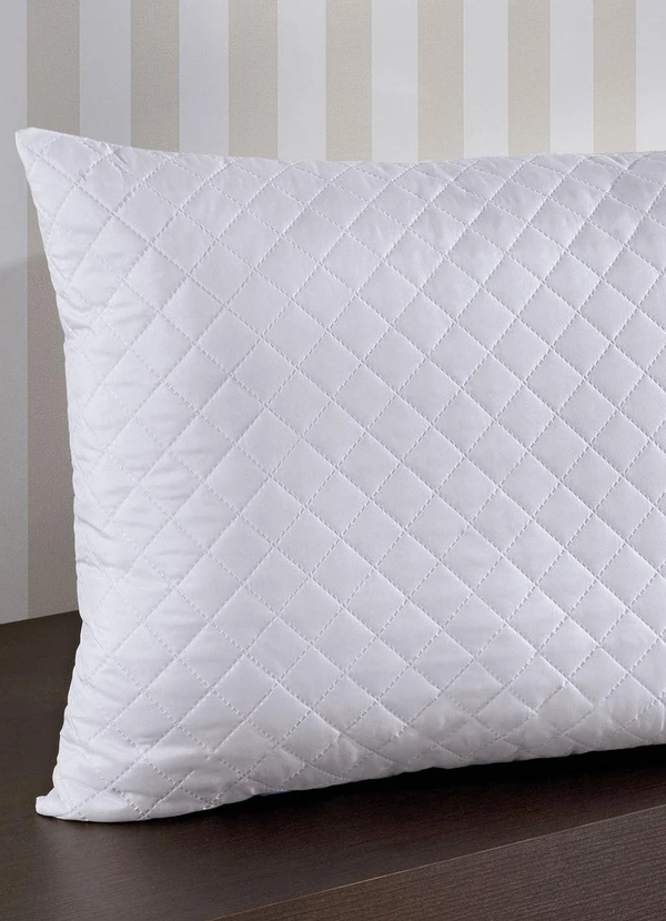 Hedrons - Travesseiro Matelassado Branco Suporte Médio 2