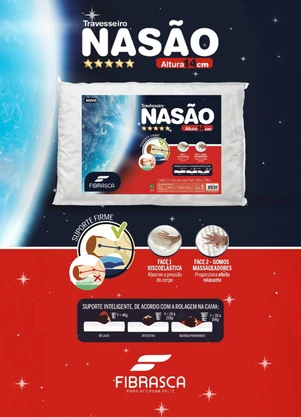 Fibrasca - Travesseiro Nasa Alto 1 Peça - FIBRASCA