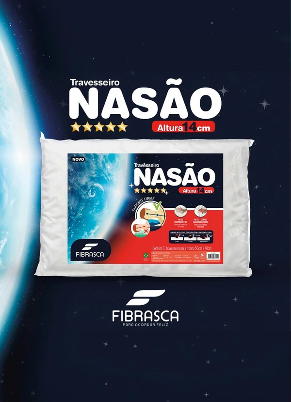 Fibrasca - Travesseiro Nasa Alto 1 Peça