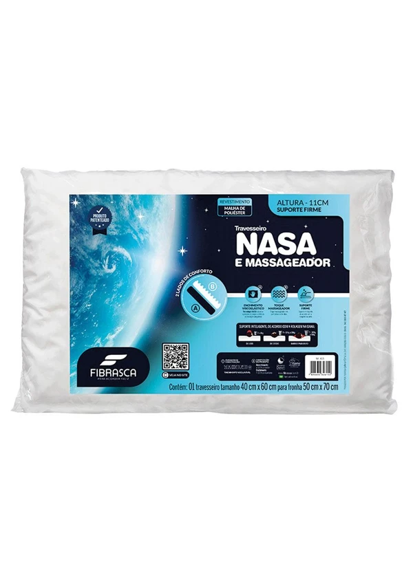 Lar e Lazer - Travesseiro Nasa e Massageador Branco 1 Peça 4