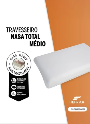Hedrons - Travesseiro Nasa Total Branco 1 Peça - HEDRONS