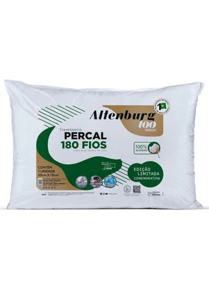Rovi Home - Travesseiro Percal 180 Fios Antialérgico Branco - ROVI HOME