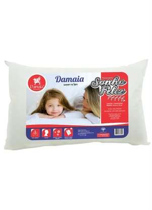 Lar e Lazer - Travesseiro Suporte Médio Branco 1 Peça - LAR E LAZER