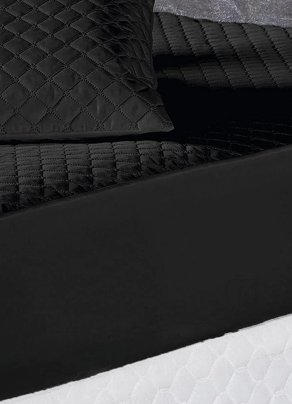 Lar e Lazer - Protetor de Colchão Impermeável Preto Casal 2