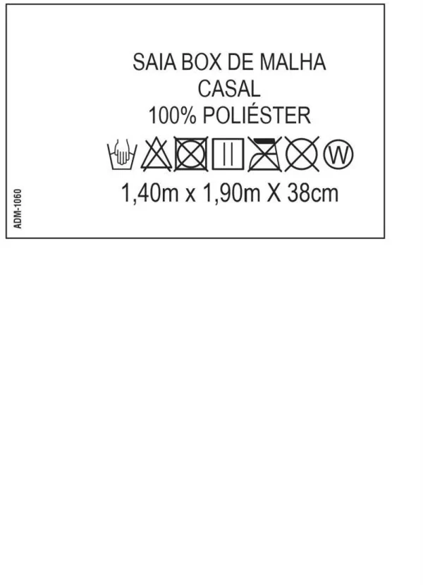 Lar e Lazer - Saia Box Babado Bege Casal 1 Peça 3