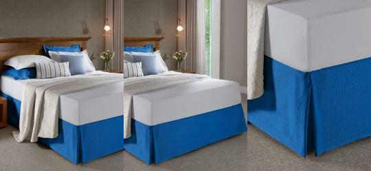 Saia Box Piquet Azul Casal 1 Pe�a