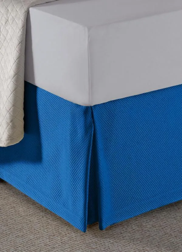 Hedrons - Saia Box Piquet Azul Casal 1 Peça 3