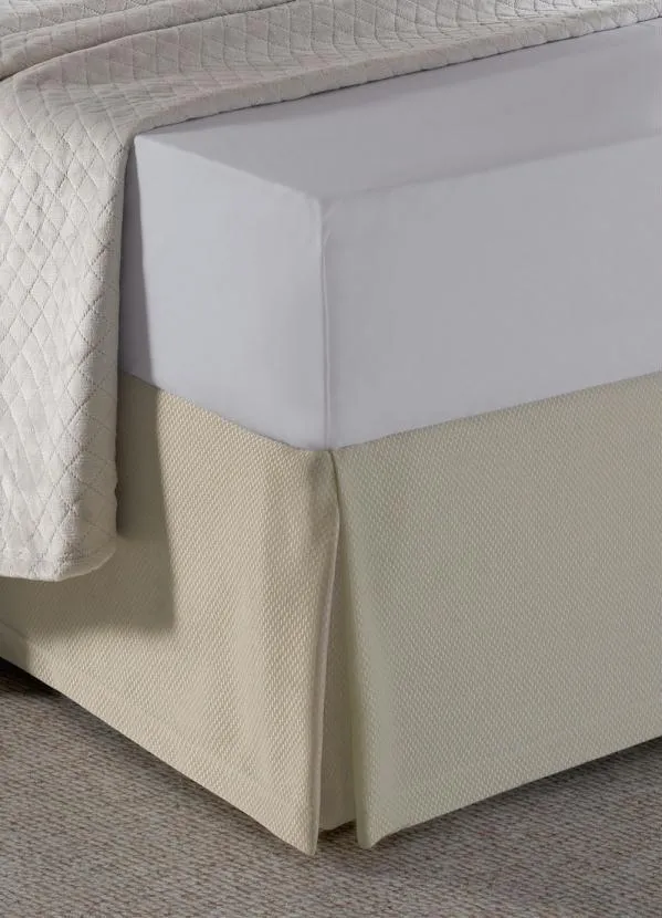 Hedrons - Saia Box Piquet Marfim Casal 1 Peça 3