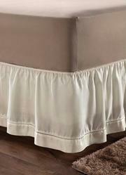 Saia Box Ponto Palito Bege Casal 1 Pe�a