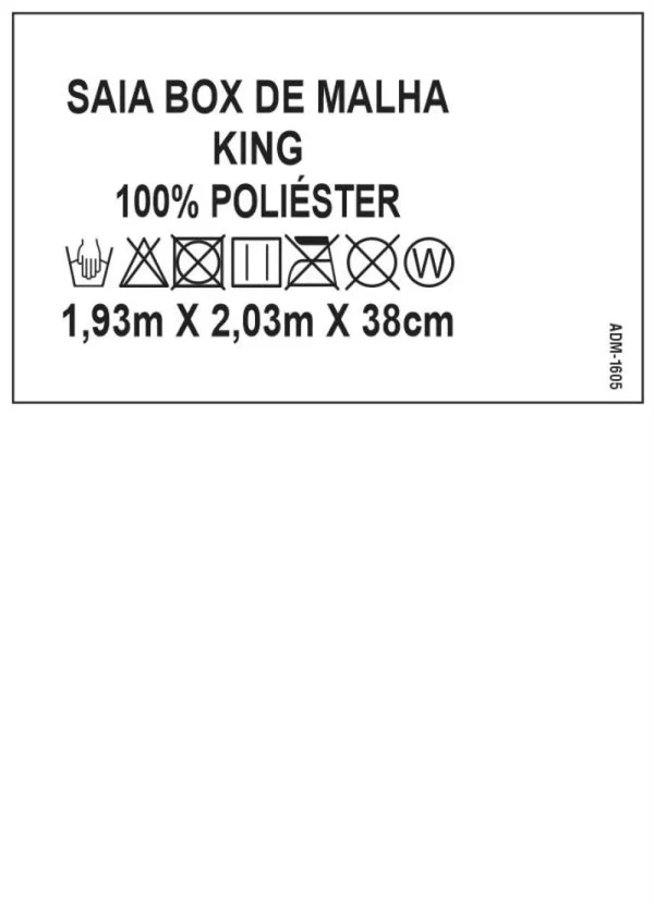 Lar e Lazer - Saia Box Babado Bege King 1 Peça 3