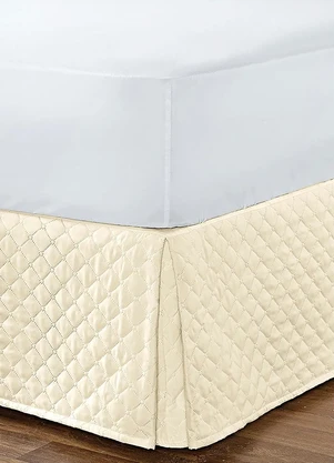 Lar e Lazer - Saia Box Matelada Bege King 1 Peça - LAR E LAZER