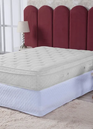 Lar e Lazer - Saia Box Matelada Branca King 1 Peça - LAR E LAZER