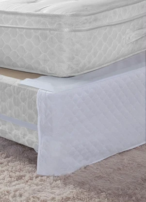 Lar e Lazer - Saia Box Matelada Branca King 1 Peça - LAR E LAZER