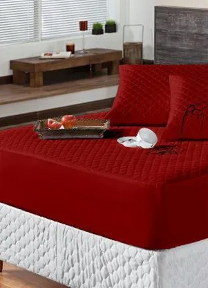 Lar e Lazer - Protetor de Colchão Impermeável Vermelho Queen - LAR E LAZER