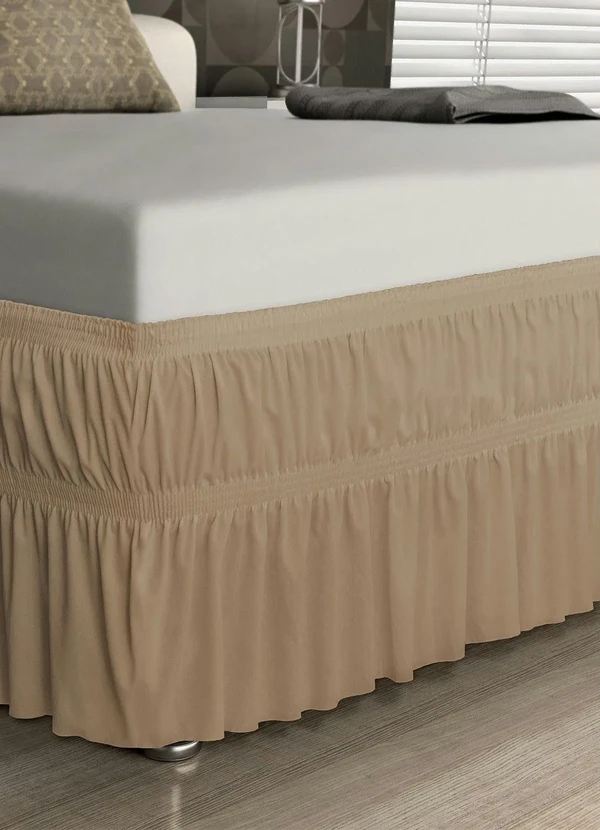 Lar e Lazer - Saia Box Babado Bege Queen 1 Peça 2