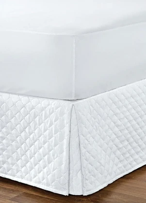 Lar e Lazer - Saia Box Matelada Branca Queen 1 Peça - LAR E LAZER