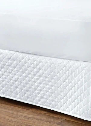 Lar e Lazer - Saia Box Matelada Branca Queen 1 Peça - LAR E LAZER