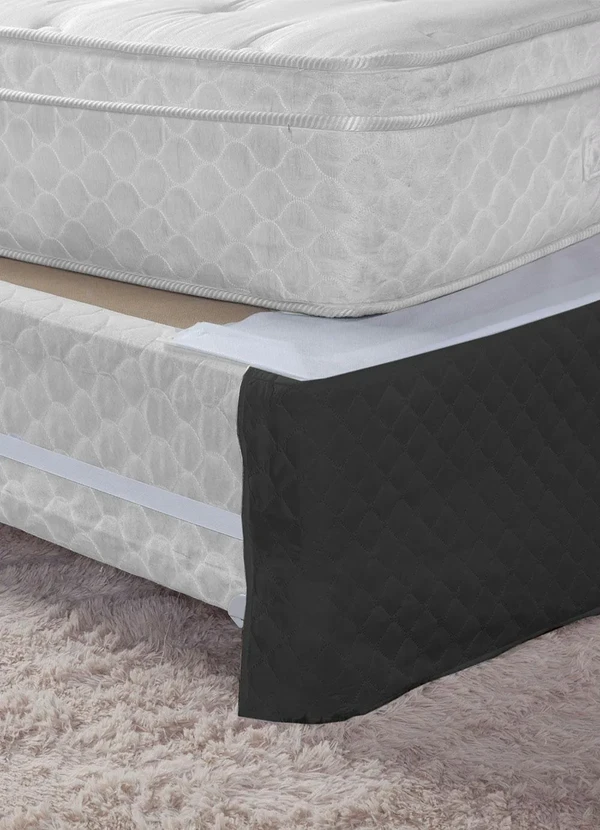 Lar e Lazer - Saia Box Matelada Preta Queen 1 Peça 3