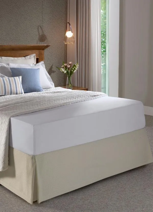 Hedrons - Saia Box Piquet Marfim Queen 1 Peça 2