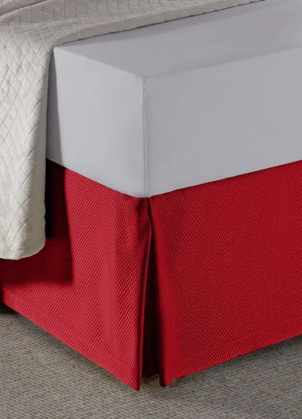 Hedrons - Saia Box Piquet Vermelho Queen 1 Peça 3