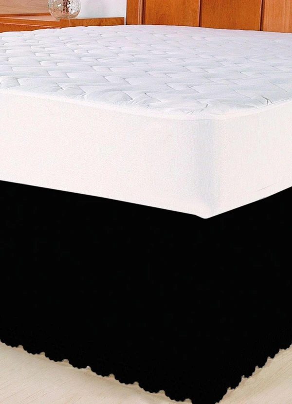 Lar e Lazer - Saia Box Queen e King Riollen Preta 1 Peça