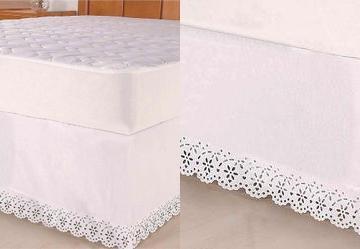 Saia Box Solteiro e Casal Riollen Branca 1 Pe�a